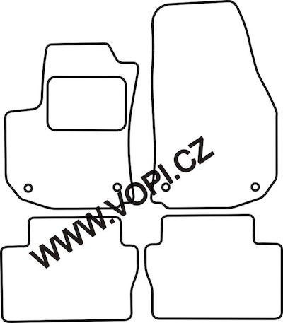 Autokoberce Opel Zafira B 5 míst 07/2005 - Perfectfit (3449)